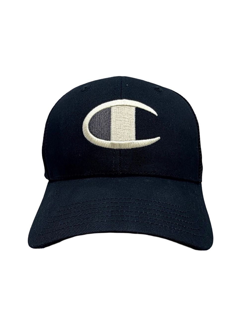 Champion Adult Logan Twill Embroidered Trucker Hat - One Size - Black